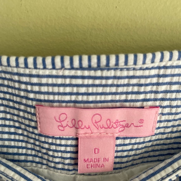 Lilly Pulitzer Seersucker Shorted Skirted - Picture 2 of 4
